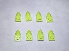 Lego Lot Of 8 Spring Yellowish Green 1x1 Plate With Tooth Teeth New Part Spike
