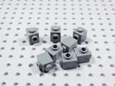 LEGO Lot of 8 Dark Bluish Gray 1x1 Bricks w/ Side Stud BE