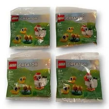 LEGO 30643 Easter Chickens CREATOR Lot of 4 Polybags