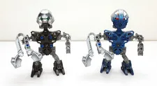 LEGO Bionicle - 8608 Vhisola + 8609 Tehutti - No Discs - Matoran of Metru Nui