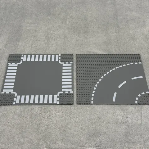 Lego Part 44343 & 44342 Baseplate 10”x10” Road Driveway Gray