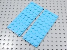 LEGO Lot of 2 Medium Azure 4x8 Plates BE