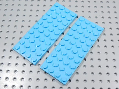 LEGO Lot of 2 Medium Azure 4x8 Plates BE