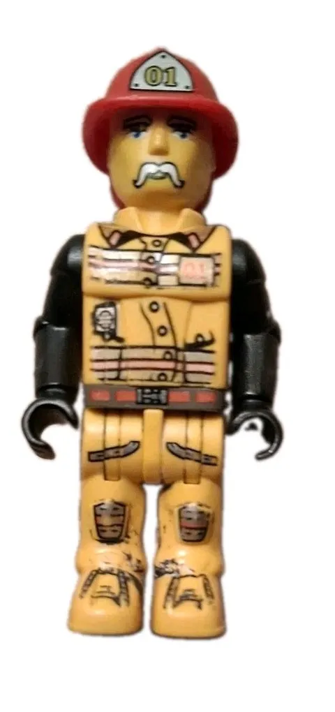 1 LEGO Figurine 4 Juniors Jack Stone Fire Man Yellow Red FREE SHIP