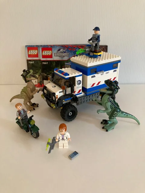 LEGO 75917 Jurassic World: Raptor Rampage COMPLETE w/ Figs/Dinos/Manuals-NO BOX.