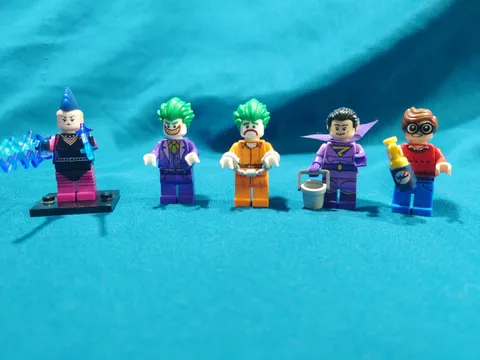 LEGO Batman Movie Series Arkham Joker Mime Robin Zan Minifigure Lot 71017 71020