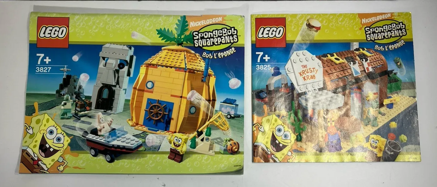 LEGO Lot of 2 SpongeBob Squarepants Instruction Manuals ONLY