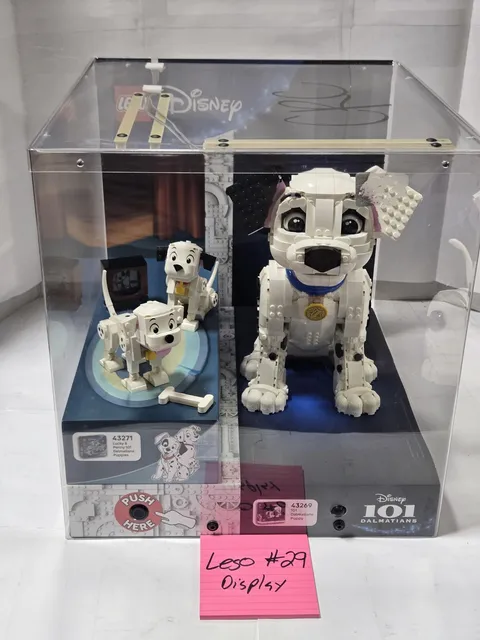 LEGO Disney 43271 43269 101 Dalmatians Lighted Store Display Case Clear