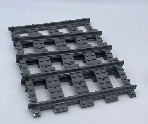Lego ® City Gray Train Railroad Track Straight X1 Lot of 4 Straight Tracks Piece