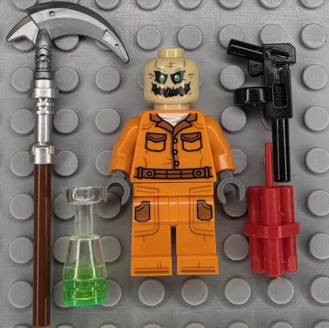 Lego DC Super Heroes Minifigure SH1085 Scarecrow Prison Jumpsuit