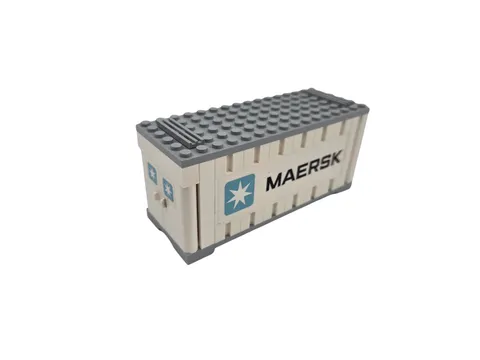 Lego® 9V RC TRAIN Railway 10219 MAERSK Cargo Container WHITE