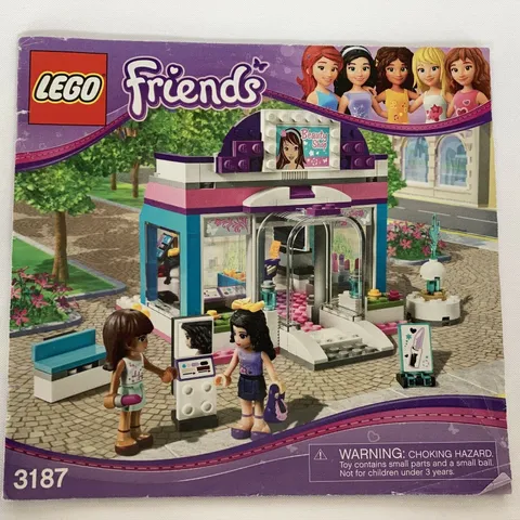 Lego Friends Instruction Manual Beauty Shop Booklet 3187