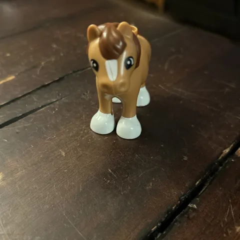 Lego Duplo Figure Brown Colt White Feet 2.75”