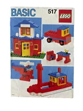 LEGO INSTRUCTION BOOKLET ONLY -  BASIC 517 - HOUSE TRUCK COPTER BOAT DESK - USED