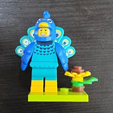 LEGO Minifigures Series 22 Birdwatcher Peacock Costume Minifigure w/ Stand 71032