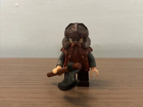LEGO Gimli Minifigure lor013 Lord of the Rings Set 79006 Council Elrond + Axe