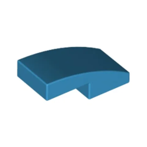 LEGO Briques 20x Foncé Azur 1x2x2/3 Carreau Arc Courbé Plat 6137300 11477 Neuf