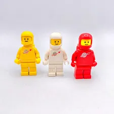LEGO Classic Space Minifigure Lot – Red, Yellow, White w/air tank Set of 3