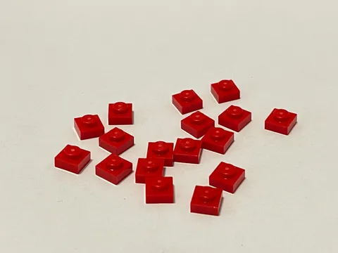 Lego 3024 Red Replacement Add-on Pieces Parts Lot of 17