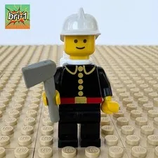 LEGO Town, Fire: Firefighter, AXE, TANKS, firec018, 6385, FIRE HOUSE 1, 1985 MAN