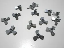 Lot of 14 LEGO Propeller with 3 Blades 6041 3 Diameter Boat Plane Parts SILVER