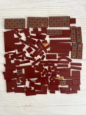 LEGO LOT DARK RED 138 PCS 1X8 1X4 1X2 2X2 TILE PLATE VARIETY BUILDING PIECES