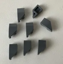LEGO 8x NEW Slope/Wedge 1x2 w/ Stud Notch LEFT, DARK BLUISH GREY #29120