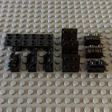 Lego Lot of Black Hinge Plates 3937/6134 - 24 pcs