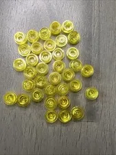 LEGO 4037 1x1 Trans-Yellow Round Plates Mosaic Parts Bulk 35pcs
