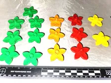 Lego DUPLO Flowers Lot of 15 Mixed Colors Red Green Orange Yellow Exc. Condition