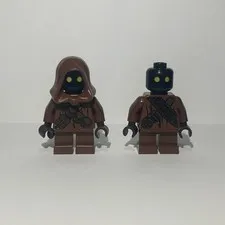 LEGO Star Wars Jawa Minifigure Lot sw0590 sw0560 One Missing Hood Genuine LEGO