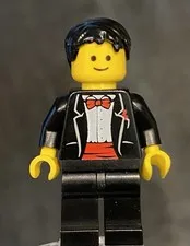 LEGO Young Male Man in Formal Wear Wedding Groom Prom Tux Tuxedo Black Hair