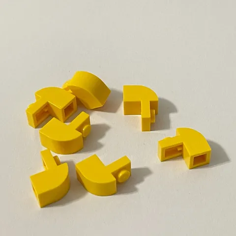 Lego 1609 Yellow Replacement Add-on Pieces Parts Lot of 7