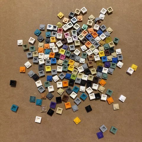 Lot of 100 Lego 3024 1x1 Square Plates