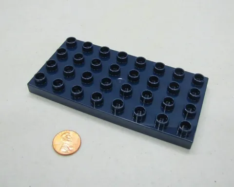 Lego Duplo NAVY BLUE PLATE 4x8 Holes Pegs Dots Building Block Base Baseplate