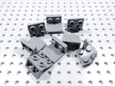 LEGO Lot of 8 Dark Bluish Gray 1x2-2x2 Inverted Brackets BE