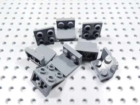 LEGO Lot of 8 Dark Bluish Gray 1x2-2x2 Inverted Brackets BE