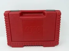 LEGO Vintage 1984 Red Plastic Carrying / Storage Case - INTERLOGO Made In USA