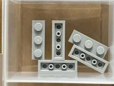 LEGO Parts - Light Bluish Gray Plate 1 x 3 - No 3623 - QTY 5