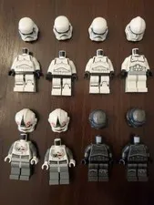 Genuine LEGO Star Wars Clone Trooper & Imperial Mini Lot, 8 Figures NO HEADS