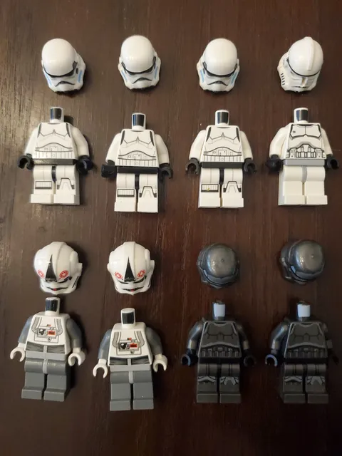 Genuine LEGO Star Wars Clone Trooper & Imperial Mini Lot, 8 Figures NO HEADS