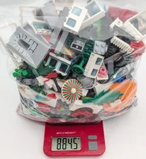 LEGO Mixed Specialty Parts Lot Windows, Curved Bricks, Plants, Wheels, Unique