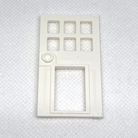 LEGO Parts - White Door 1 x 4 x 6 W/Panes and Pet Hole - No 79730 - QTY 1