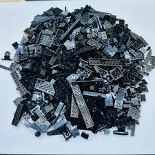 Lego Bulk Lot Black 2 lbs Pounds Bricks Plates Blocks Star Wars Space B1