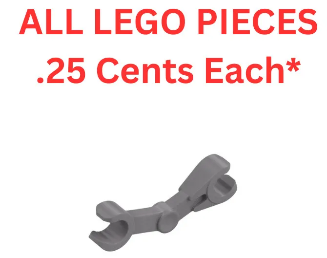 LEGO Mechanical Arm Bent 30377 Flat Silver - Genuine LEGO Parts Pieces Bulk