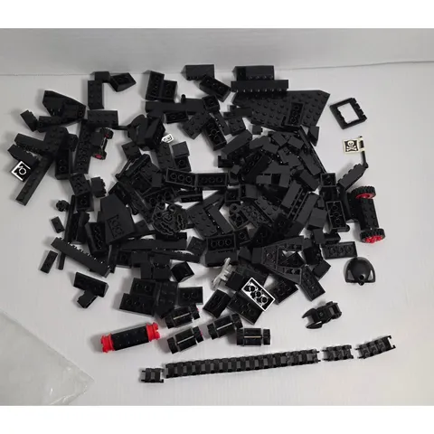 LEGO Black Bricks Lot Wheels Treads Bridge Parts Mixed Bulk 0.75 lb