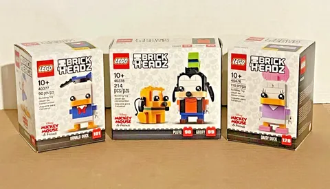 LEGO Brickheadz Donald Duck (40377) Goofy&Pluto (40378) Daisy Duck (40476) NISB.