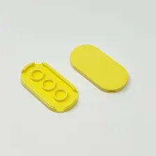66857 LEGO Parts Tile Oval 2x4 BRIGHT LIGHT YELLOW (2)