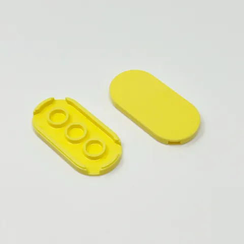 66857 LEGO Parts Tile Oval 2x4 BRIGHT LIGHT YELLOW (2)