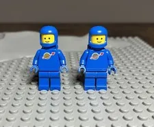 Vtg LEGO Classic Blue Spaceman (Sp004) | Air Tank & Helmet | Lot Of 2 | Original
